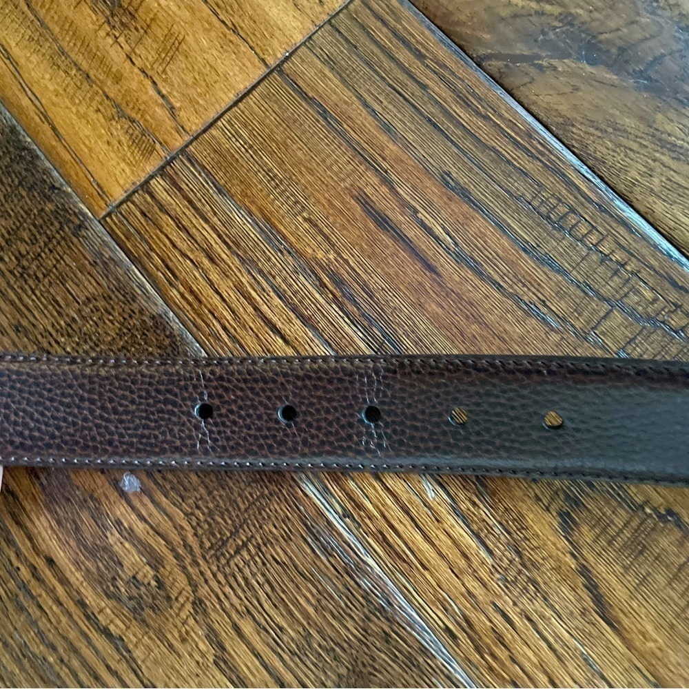 Broletto Brown Pebbled Leather Belt - Picture 6 of 6